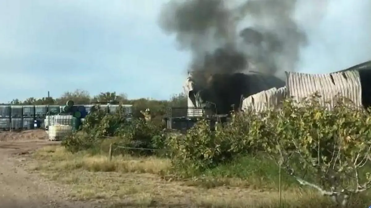 Incendio en recicladora